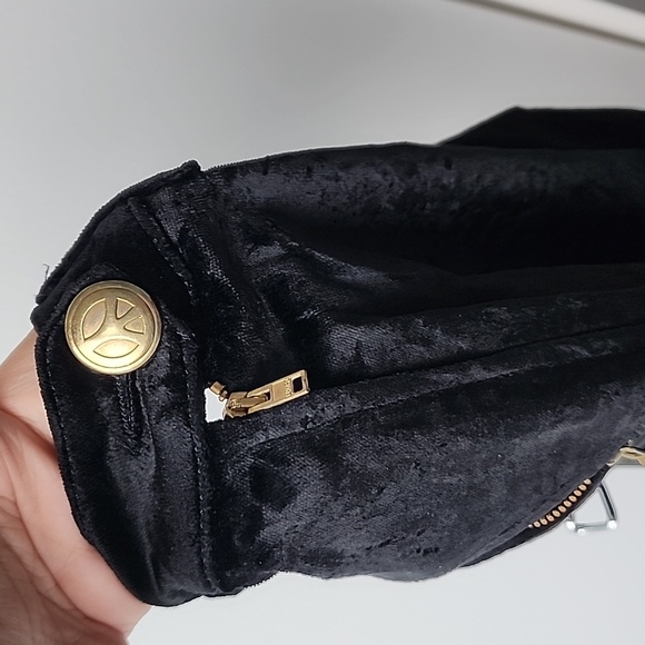 Vintage Moschino Jeans Crushed Velvet High Waisted Legging Trouser Pants - Picture 9 of 11